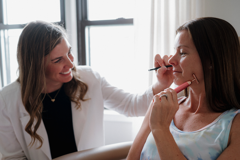 Patient receiving Neck Restoration Treatment at Simply You